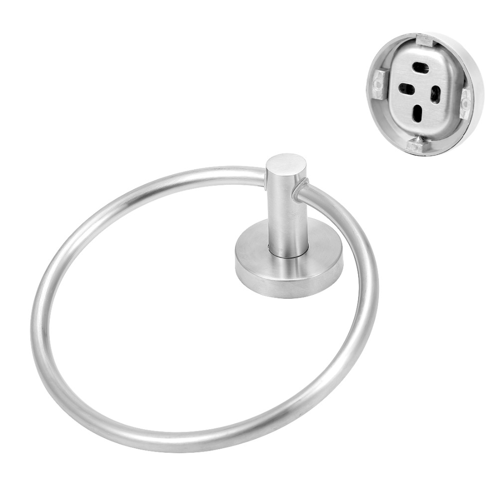 Rvs wall mount handdoekring badkamer accessoires Ronde handdoek houder Badkamer Handdoekenrek Hanger