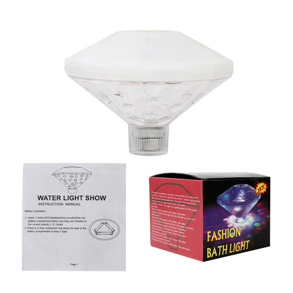 Floating Underwater Light Swimming Pool LED Light Disco Party Light Glow Show Outdoor Party Light Tub Spa Lamp Pool Accessories