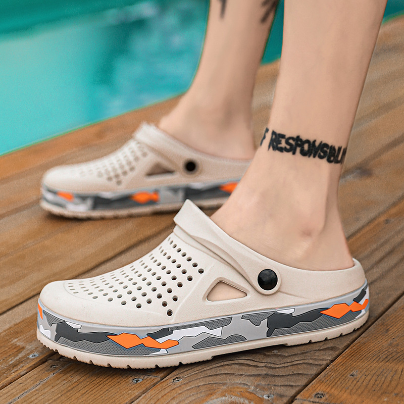 Xiaomi Youpin sandały męskie przypadkowi kapcie mężczyźni letnia moda oddychająca miękka antypoślizgowa platforma wypoczynek obuwie plażowe trampki: White 2784 / 40