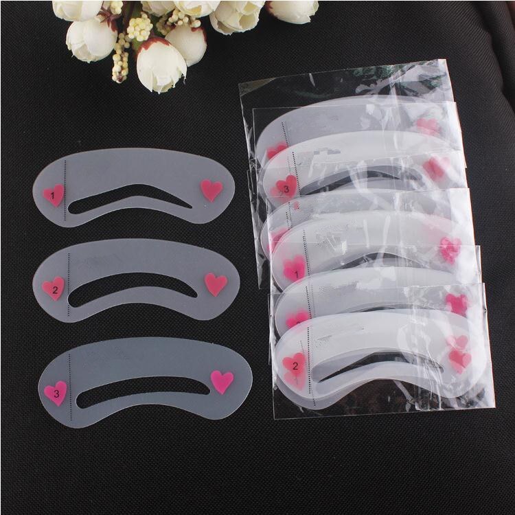 30 Pcs 3 Soorten Wenkbrauw Stencils Spruw Kaart Hulpmiddel Kaart Template Assisted Apparaat Kaart Make-Up Schoonheid meisje