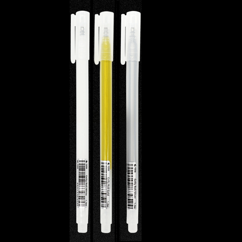 3/9 unids/set 0,6mm tinta blanca dorada plateada Color álbum de fotos bolígrafo de Gel papelería oficina lindo Scrapbooking pluma de gran capacidad para niños: Borgoña