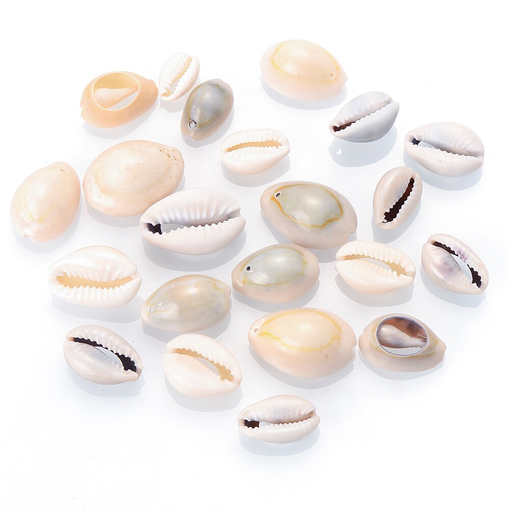 iYOE 50pcs 16-23mm Natural Shell Beads Loose Spacer Seashell Charms For Making DIY Bracelet Necklace Pendant Handmade Jewelry