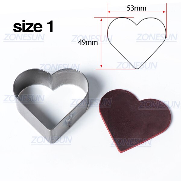 ZONESUN Full Steel Leather Cutting Die Rule Die Special Shape Hollowed Punching Clicker Die For Cutting Out Leather PVC craft: size1