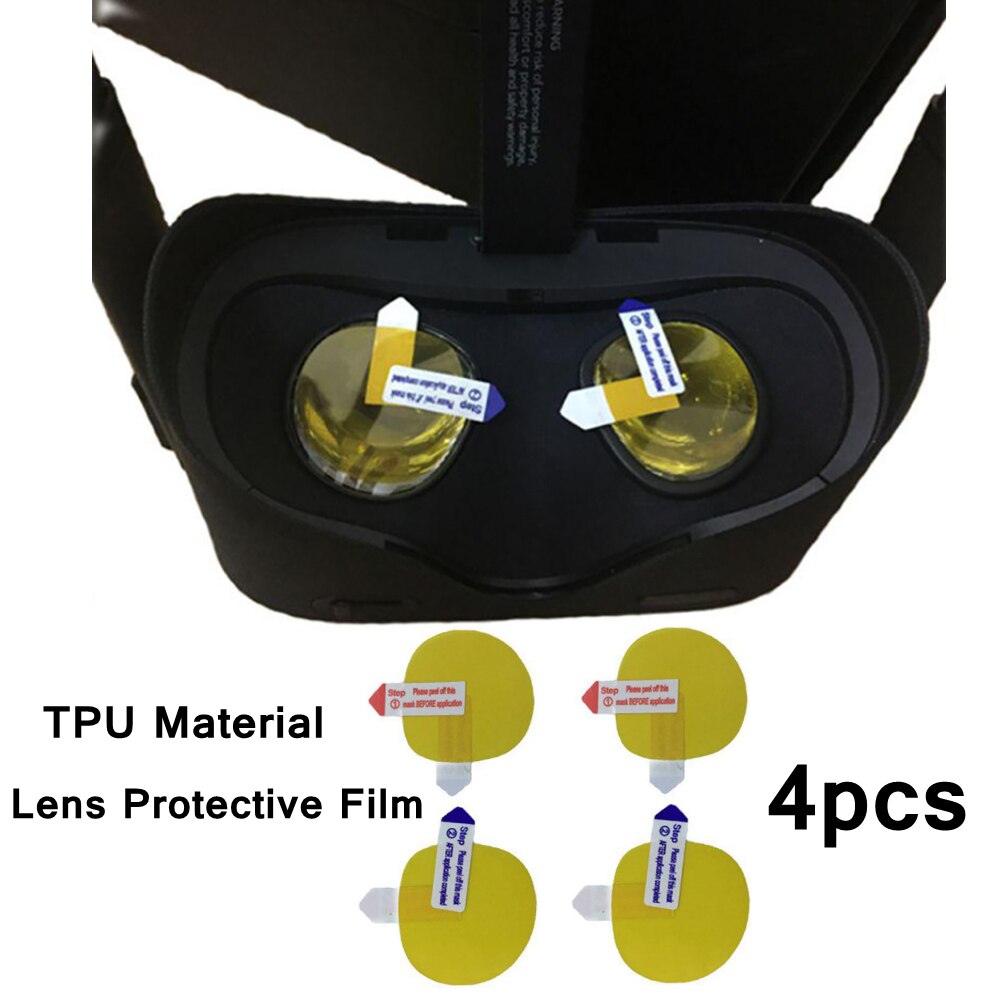 1 Paar Anti-Blauw Lenzenvloeistof Lens Voor Oculus Quest 2 Vr Accessoires Beschermende Glas Magnetische Glazen Lens Voor Quest2 oculus Rift S: 4pcs Protective Film