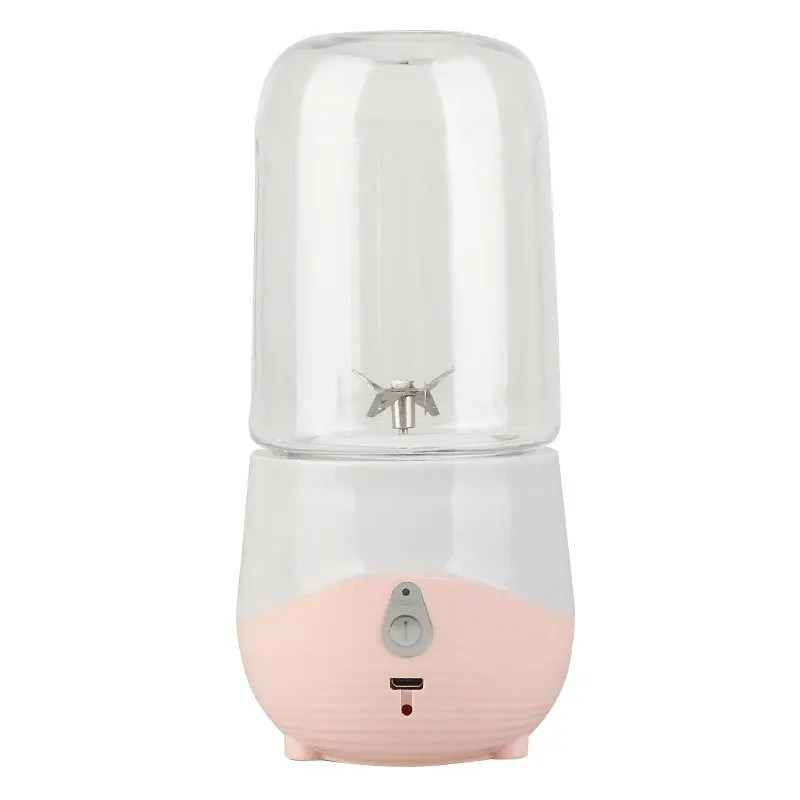 Licuadora portátil, Mini exprimidor recargable por USB, máquina mezcladora doméstica para jugos, batidos y batidos, Extractor de jugo: Rosa
