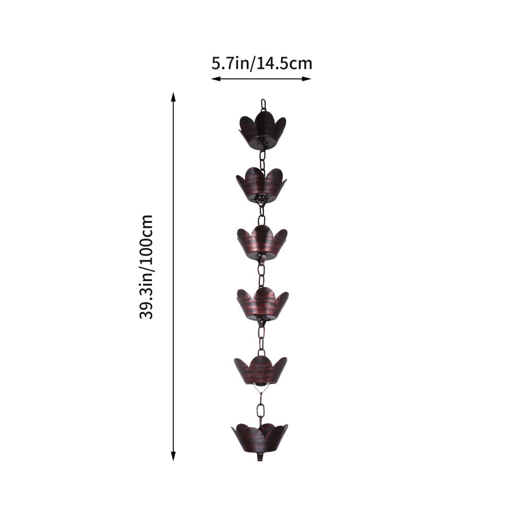 1m Universal Roof Corner Rain Chain Metal Rain Catcher Garden Accessory