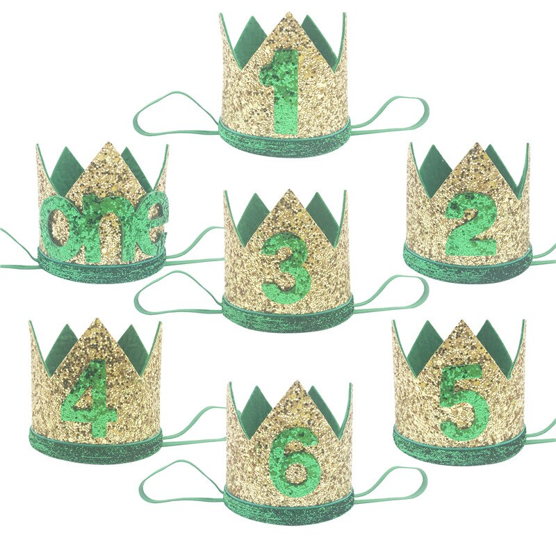 Couronne pour 1, 2, 3, 4, 5, 6 ans, 1 pièce, bandeau, décoration de fête d'anniversaire, pour fête prénatale, pour enfants, chapeau, accessoires Photo