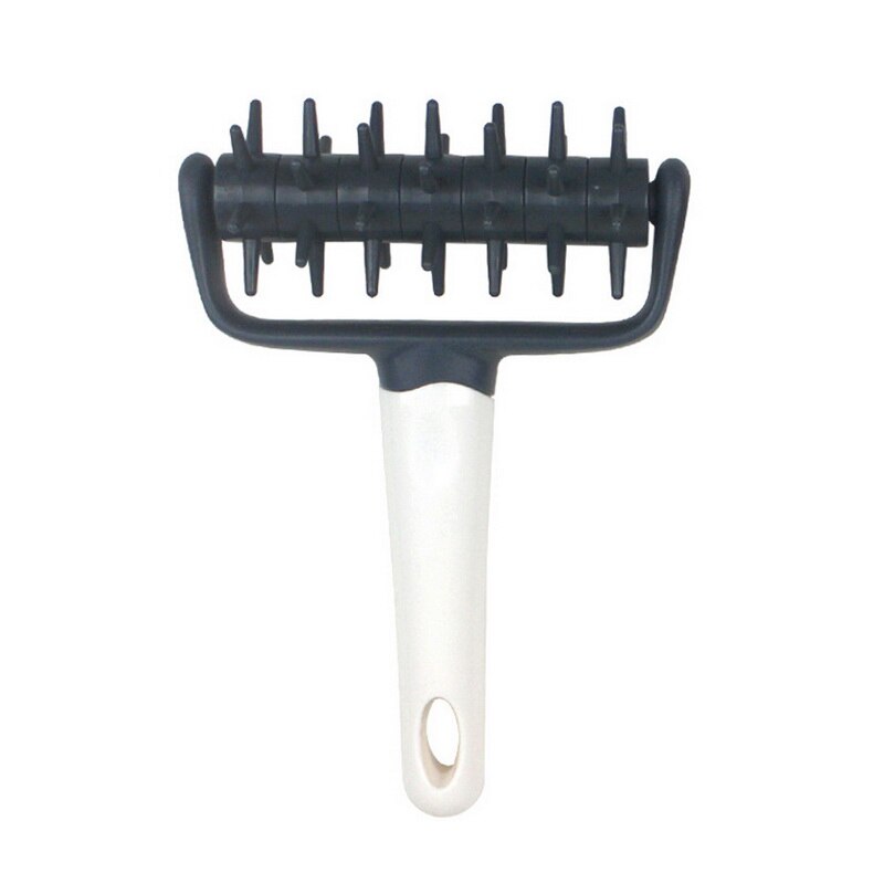 Rouleau de croûte de Pizza avec pointes grille Cutter trou poinçon Restaurant boulangerie tenu dans la main Pizza aiguille rouleau bricolage gâteau pain outil de cuisson ^: black