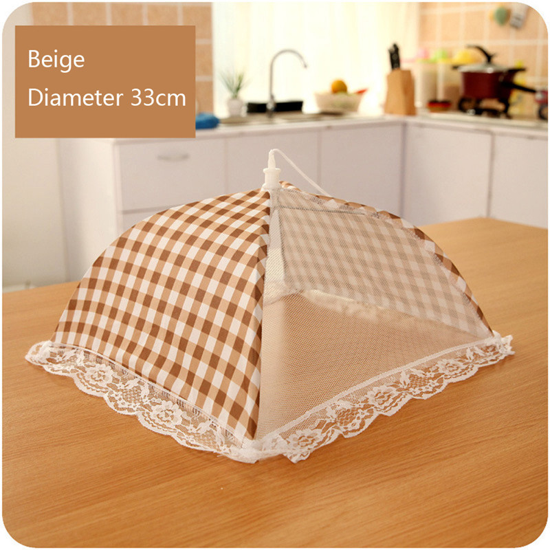 Saingace keittiövälineet käytännöllinen keittiö taitettu ruokakansi hygienia ritilä tyyli keittiön ruoka-astian kansi keittiövälineet 18 syyskuu 3: Beige