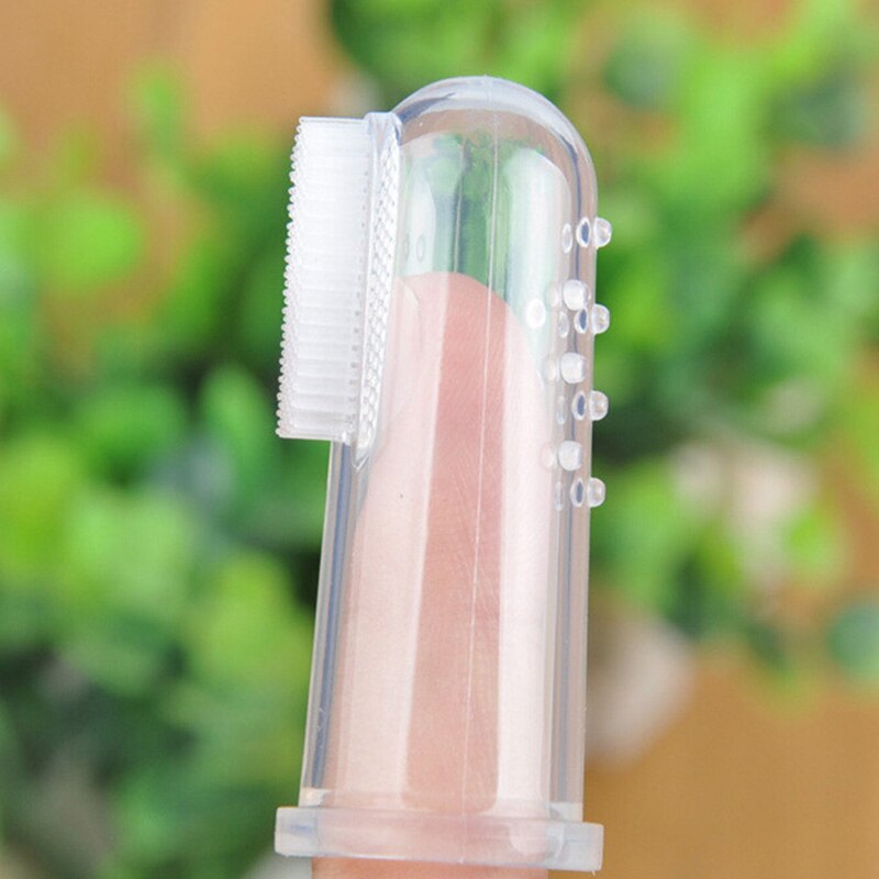 Finger toothbrush with box baby baby infant soft teeth rubber massage