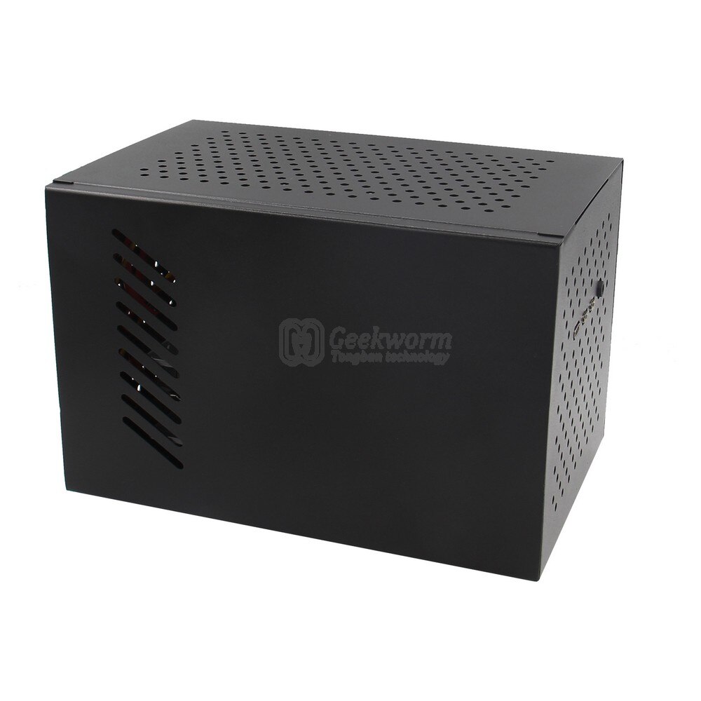 Geekworm – boîtier métallique X880-C1 avec ventilateur de refroidissement pour Raspberry Pi 4 et X880 Dual 2.5 &quot; / 3.5&quot; SATA (RPi &amp; X880 non inclus)