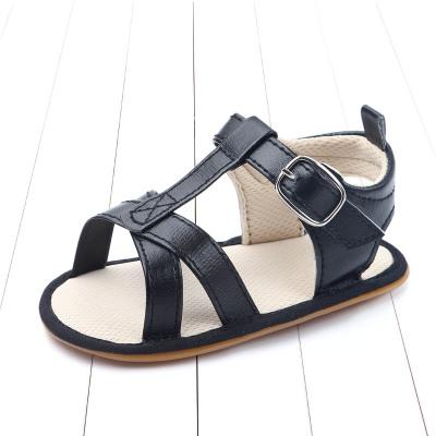 Pu Baby Shoes Sandals Flat Baby Toddlers Shoes Infant Girl Sandals For Babies Bebek Sandalet Erkek Bebek Sandalet Baby Sandalen: Black / 3
