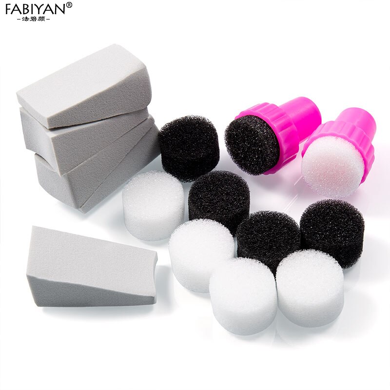 Set de esponjas para manicura, Set de 10/15 piezas, estampador de transferencia de esmalte de Gel UV, degradado, cambia de Color