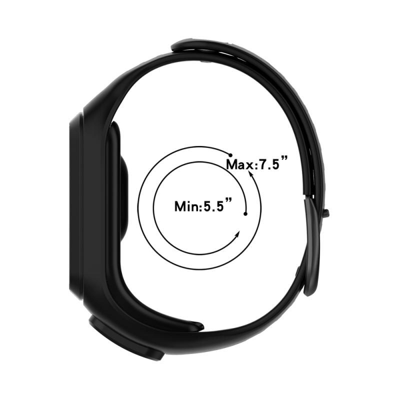 Cinturino In Silicone Compatibile Con Honor Band 5/4 E Huawei Band 4E/3E, Ricambio Morbido, Nero