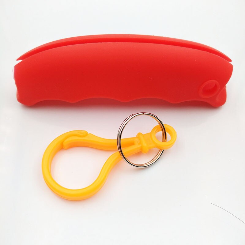 1pc Silicone Bag Carrying Handle Bag holder Handbag Basket Shopping Bag Grip Hand Tool Kitchen with Plastic buckle