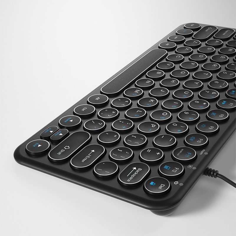 Mini clavier filaire silencieux bouton rond ergonomie clavier de jeu pour Macbook Lenovo Dell Asus HP ordinateur portable clavier Gamer