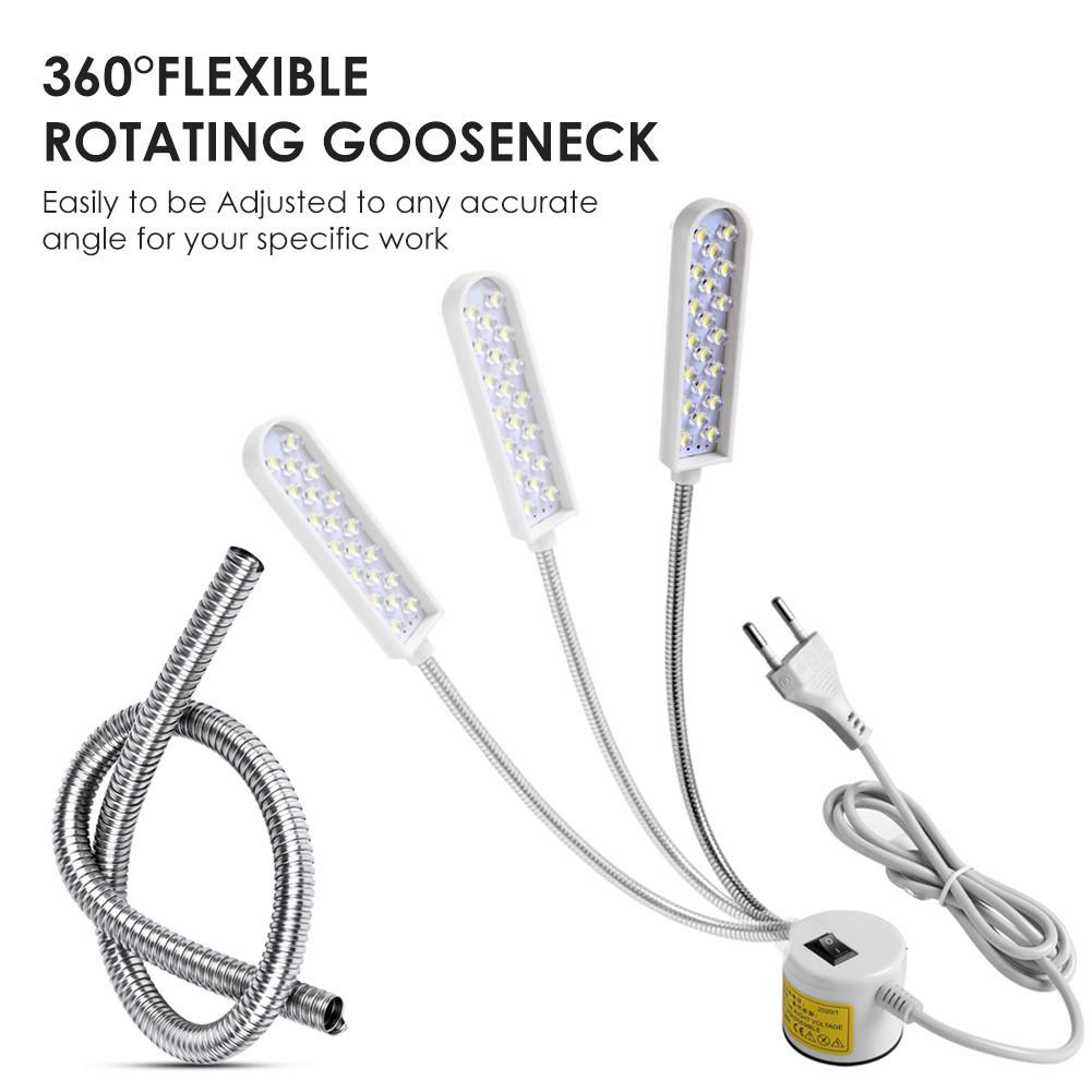Super Bright Sewing Machine Light L Flexible Led Work Lamp With Magnetic For Workbench Lathe Drill Press Industrial Light EU