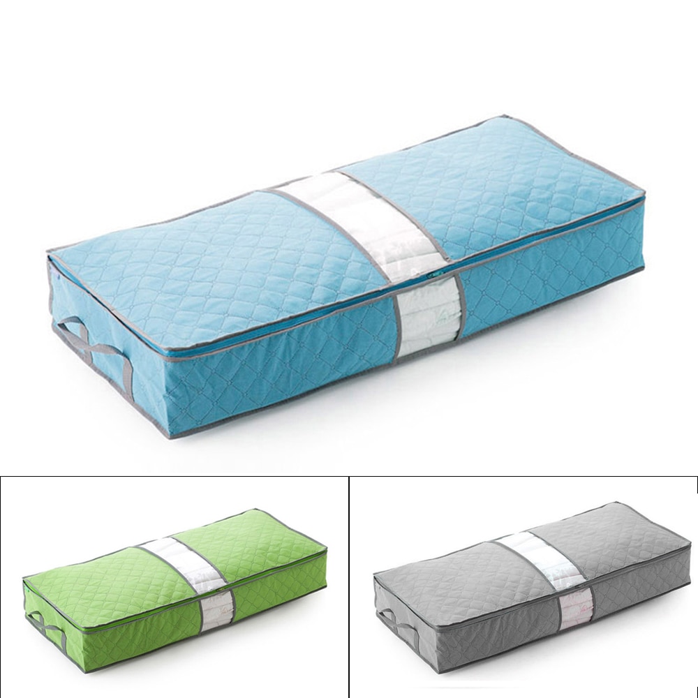 3 farver soveværelse arrangør under sengen 86*39*12cm 90l under sengen opbevaringspose kasse grå til tøj tæpper