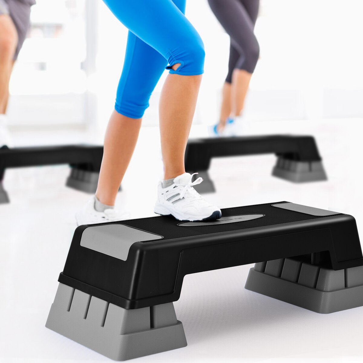 Fitness aerobic stepper, 12/17/22cm height-adjustable workout fitness stepper, fitness equipment, non-slip exercise yoga pedal