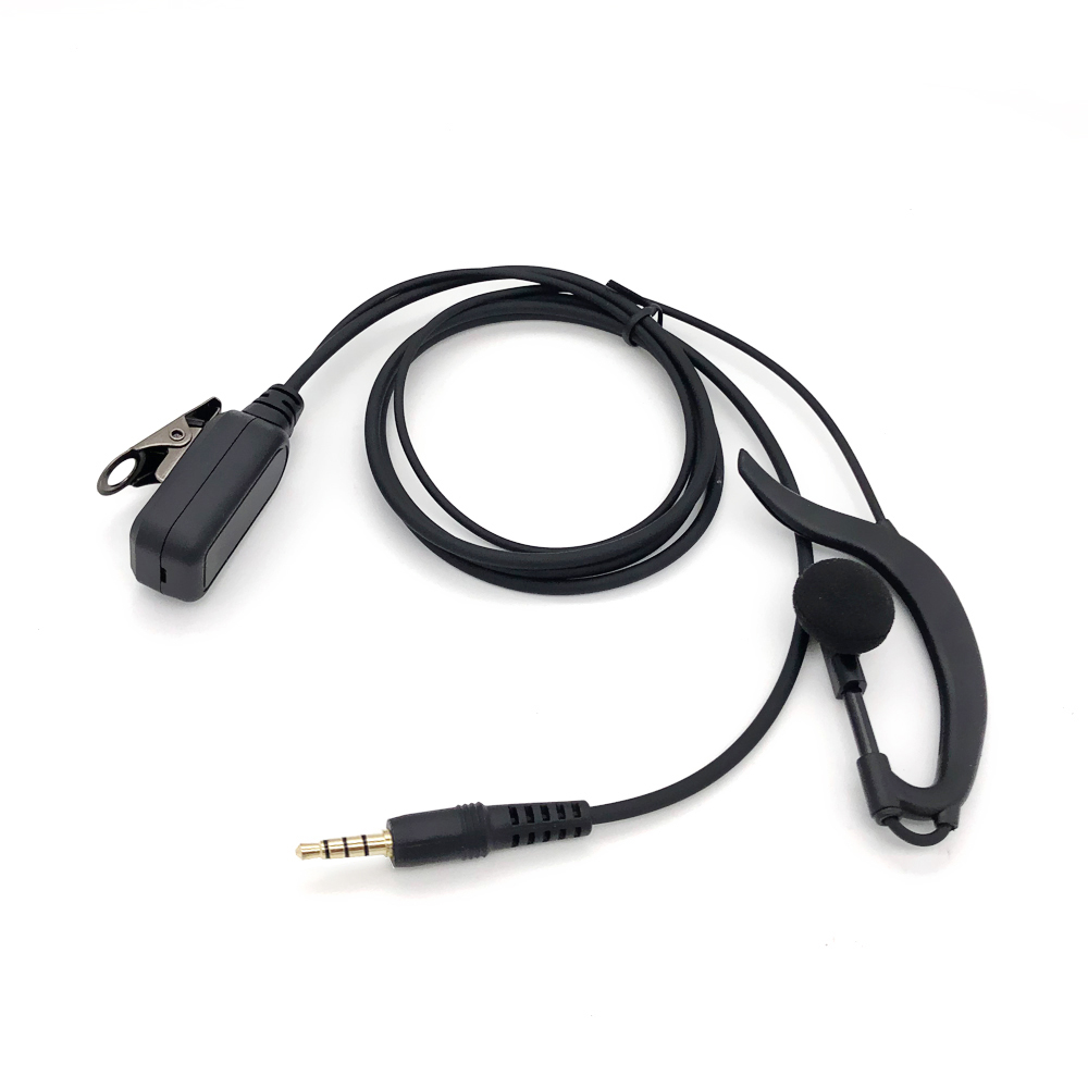 3,5 mm PTT OhrbüGel Kopfhörer Luftschlauch Ohrhörer PTT für Zello Voxer für Smartphones für iPhone für Handys drücken-zu-sprechen Headset: Schwarz