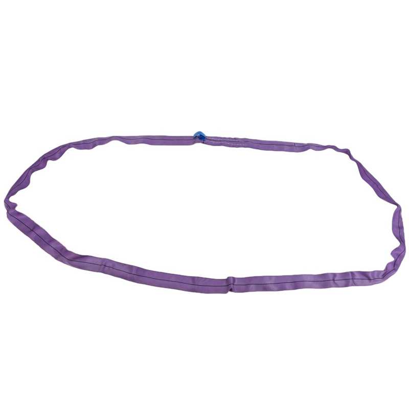 Round Lifting Sling 1T Load Endless Slings Wear Resistant for Construction Works for Machinery Equipment Crane Rigging