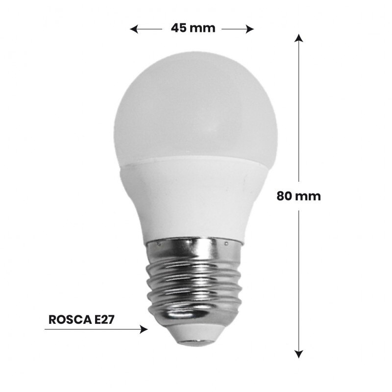 LED ATOMANT® G45 E27 7W 650LM Bombilla LED a++ iluminación luces decoración hogar salón dormitorio taller almacén
