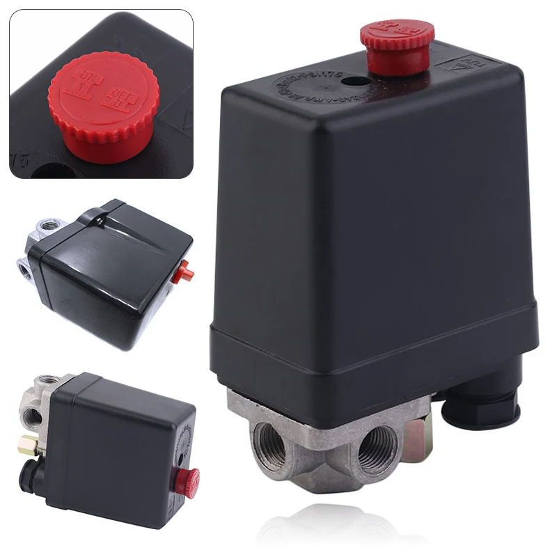 Pressostat de compresseur triphasé 380/400 V, 1 pièce, vanne de commande de pressostat de compresseur d'air robuste