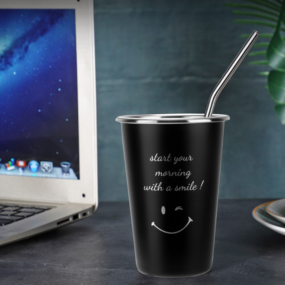 1 pc decoratieve 500ml- kops bierpul voor cocktails, koffie, melk, feestje: Zwart 3