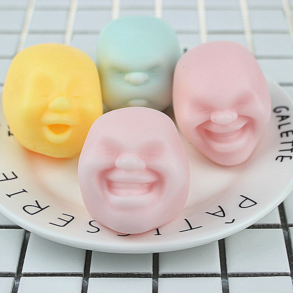 Squeeze Human Face Emotion Vent Ball Stress Relieve Adult Decompression Toy