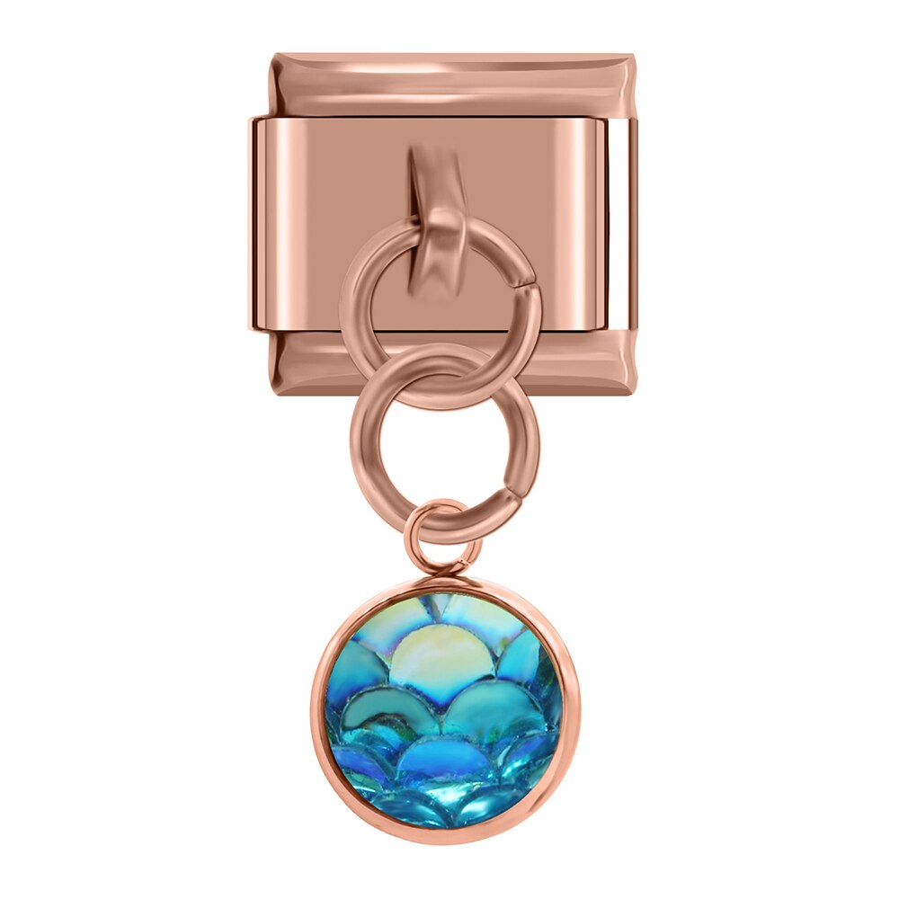 Hapiship Original Daisy Round Fish Scales Rose Italian Charm Fit 9mm Stainless Steel Bracelet DIY Making Jewelry DJ309: M5