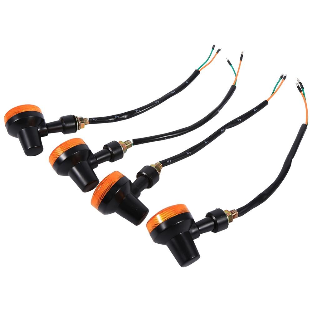 4pcs 12V Universele Motorcycle Knipperlichten Blinker Bulb Amber Knipperlicht ABS Motorfiets Accessoires