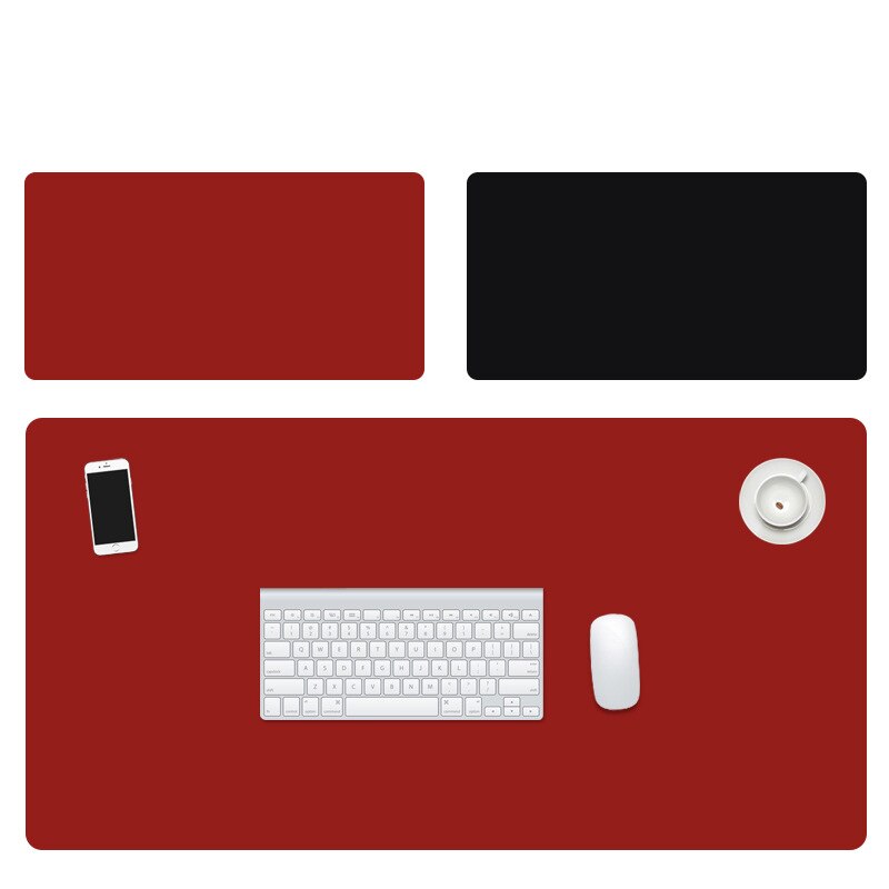 Mouse Pad Extra Large PU Leather Double-sided Anti-slip Writing Gaming Desk Mats Keyboard Mats Laptop Mouse Mat for Office Home