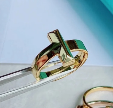 TIF T1 pure silver 925 women's classic ring, accessories make you more attractive and bright: 10 / Gold
