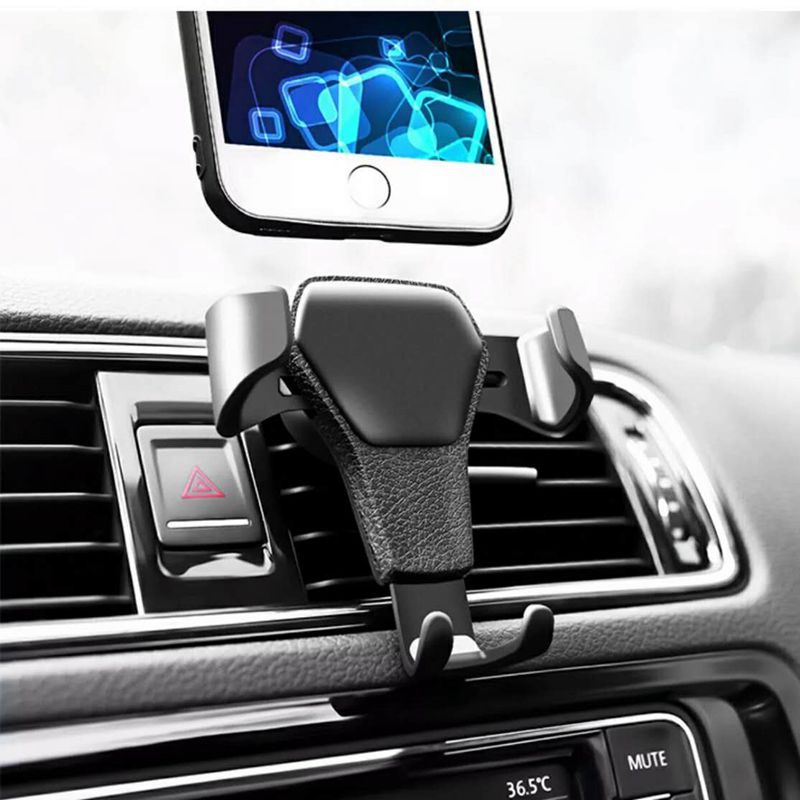GPS leather Car Mobile Phone Holder Air Vent Mount Stand No Magnetic Cell Phone Holder For iPhone Phone In Car Bracket