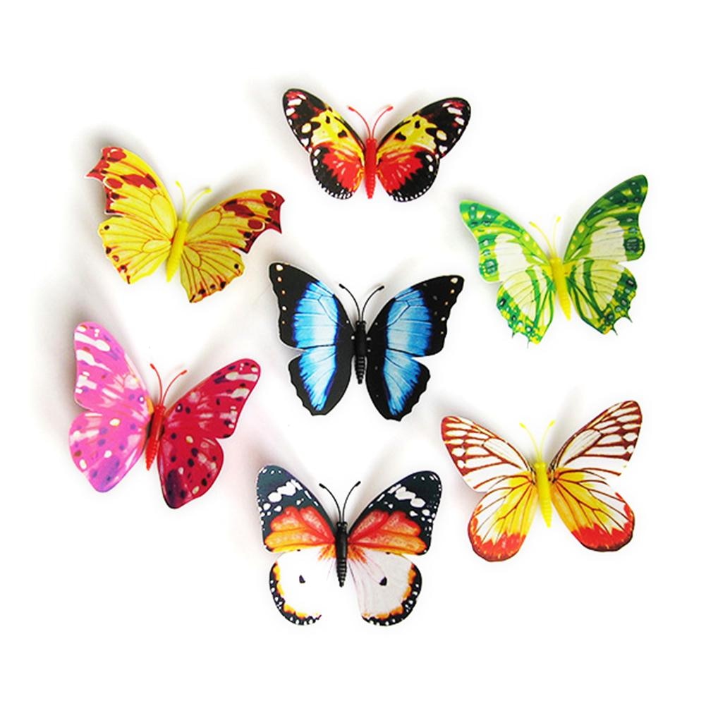 10 Stuks Lichtgevende Kleurrijke Vlinder Op Stokken Tuin Vaas Gazon Ambachtelijke Kunst Decoratie