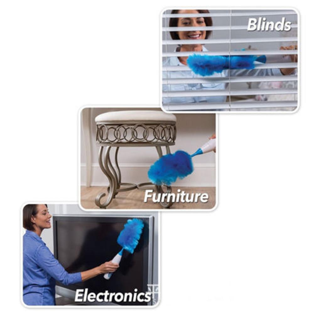 Ménage ouragan Spin Duster USB charge 3 pieds atteindre Extension gratuite pour plafond et ventilateur climatisation meubles nettoyage