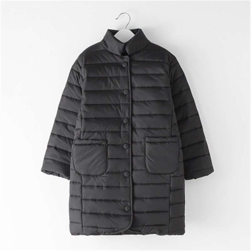Brand Girls Long Padded Jacket Children Winter Coat Kids Warm Thickening Long Style Coats For Teenage Outwear: 01 / 9
