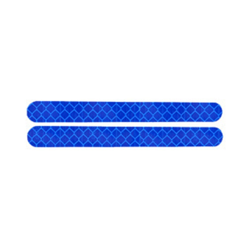 Car Stickers 2Pcs Car Reflector Rearview Mirror Reflective Sticker Truck Vehicle Strip Tape Car Exterior Reflective Strips: Blue
