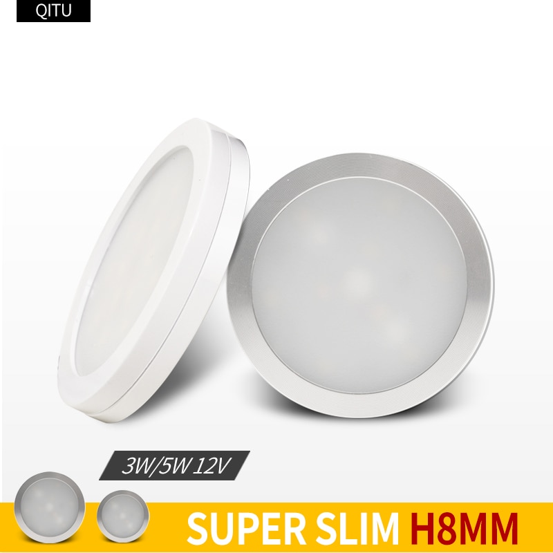 12v ultratunna små spotlights skåplampor spot hem display stativ fönster display led fokus panel lampa 3w mini downlight