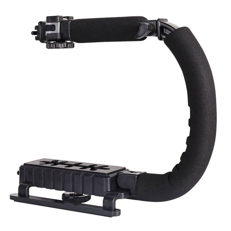 Action Camera Camcorder Stabilizer 2-Handed Vlog Video Holder Rig Low Position mount Detachable Grip Compatible with