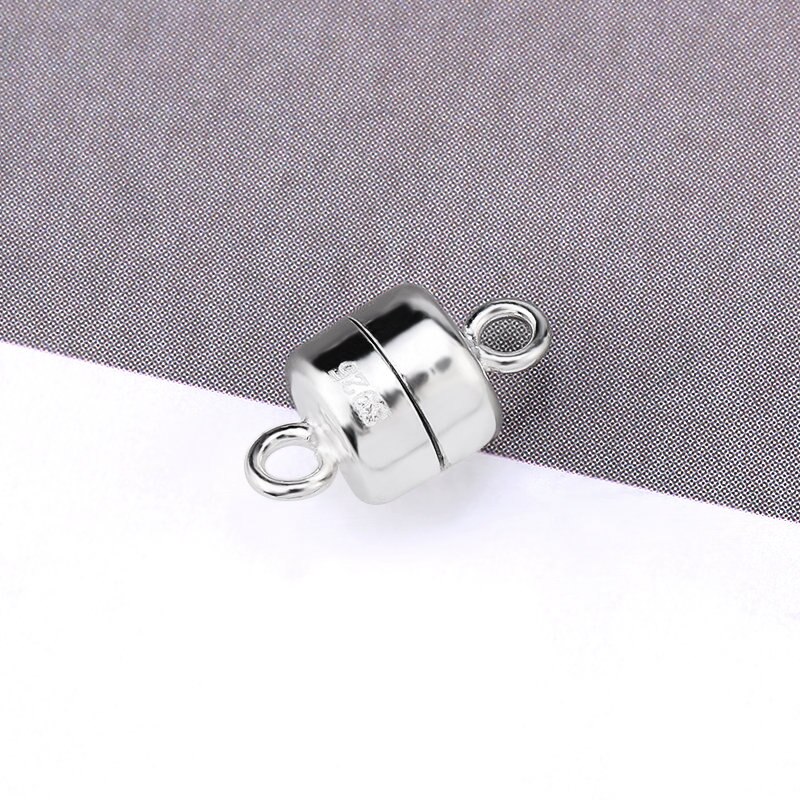 5.7X10Mm 925 Sterling Zilveren Magnetische Sluitingen Liefhebbers Magnetische Sluitingen Voor Armbanden Zilveren Gesp Sluitingen Voor Sieraden Maken diy: silver