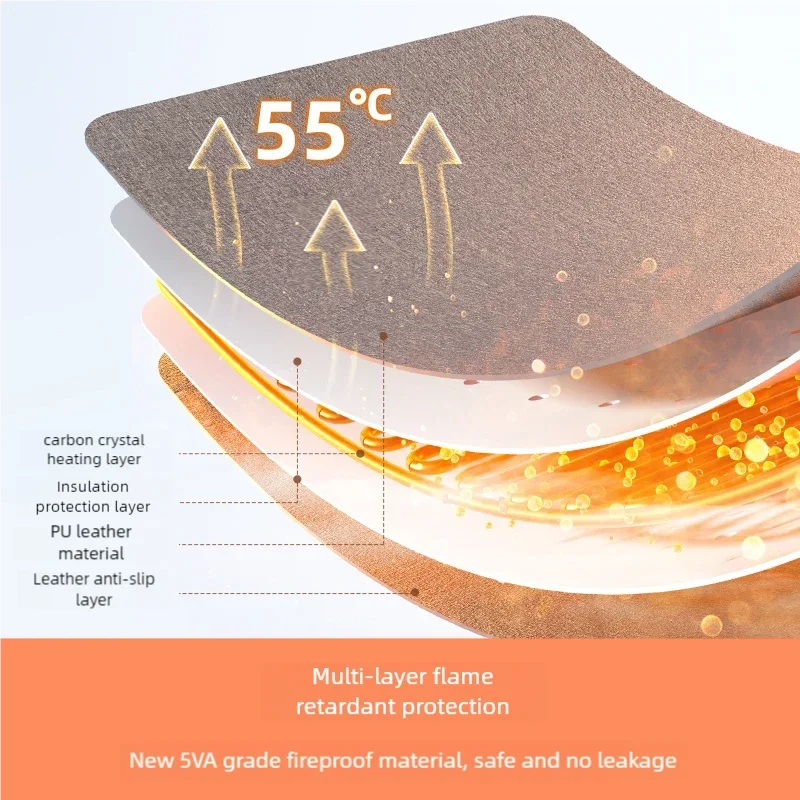 Xiaomi Electric Heat Mouse Pad Table Mat Display Temperature Heating Mouse Pad No Smell Warm Hand Office Desk Keyboard Winter