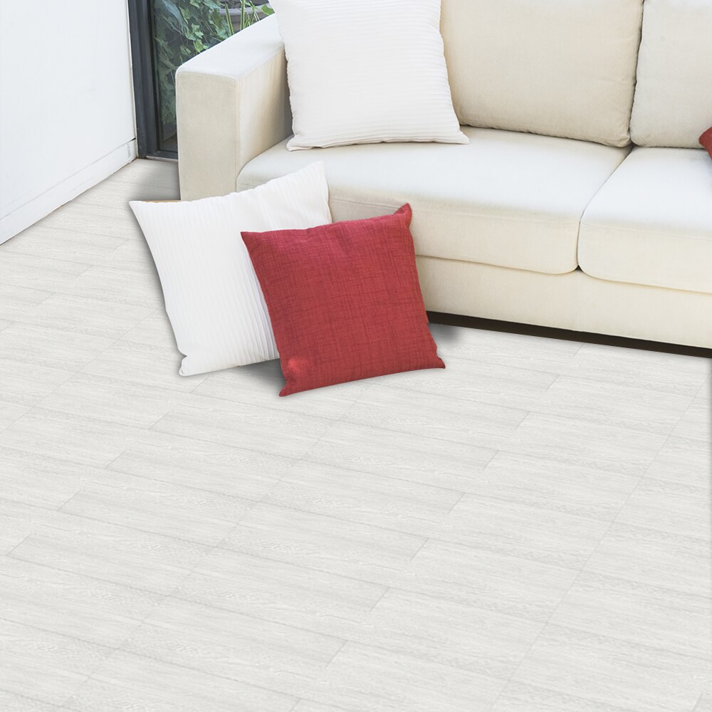 Funlife® 20x300cm White Wood Grain Floor Sticker PVC Waterproof Ground Sticker for Bedroom Bathroom Kitchen Furniture Home Decor