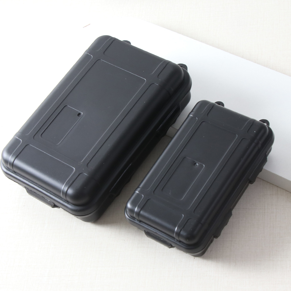 Schwarze Uhrenschutzboxen, hohe Härte, Kunststoff, taktische Box, Uhrenbox, Verpackung, Schwammschutz, Uhrengröße optional