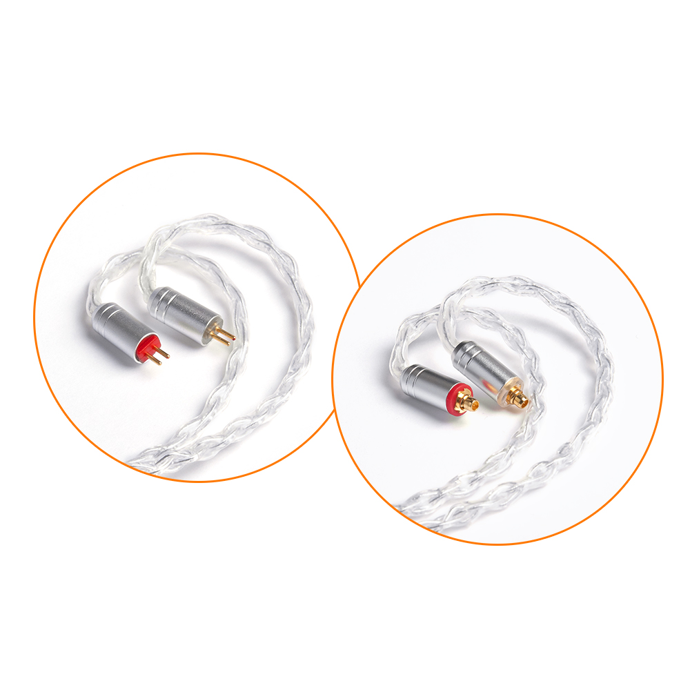 Ak yinyoo 8- adriges, versilbertes kopfhörerkabel ( 3.5/2.5/4.4mm /2 -pin) für yinyoo bl -03 ccz kbear  ks1 ks2