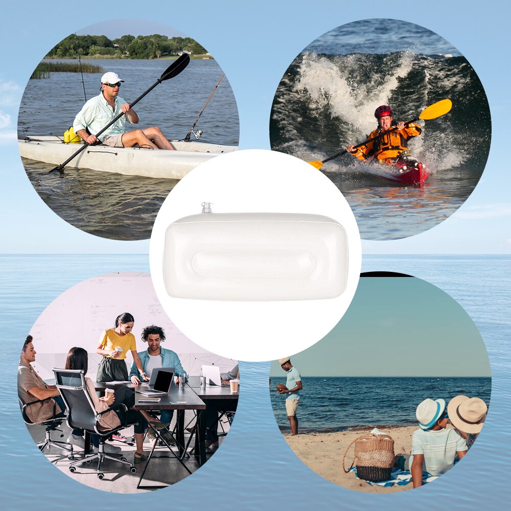 Thicken PVC Inflatable Kayak Seat Pad Moisture-proof Beach Grass Mat Cushion Seat Fishing Air Seat Fishing Boats Office Chair