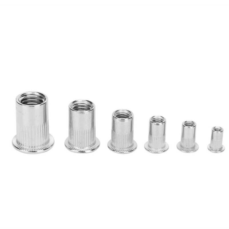 fasteners for woodworking helicoil thread repair kit Stainless Steel Rivet Nut Set Mixed Flat Head Insert Rivet Nut