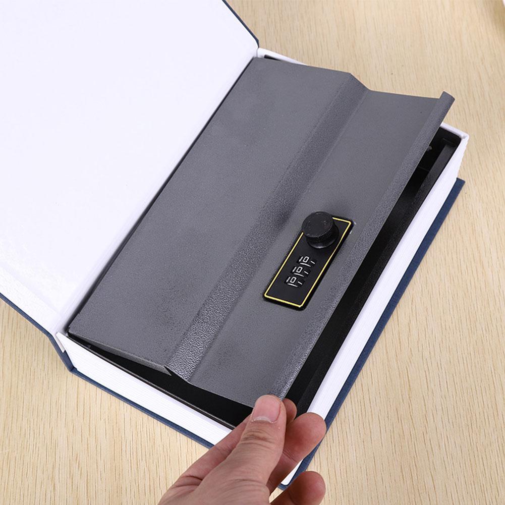 Simulation Book Piggy Bank With Password Key Box Storage 11.4x8x4.5cm Tank Black/Red/Yellow/Blue Box Box Metal Change Stora M4R5