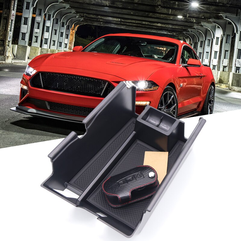 Voor Ford Mustang Plastic Interieur Centrale Armsteun Opbergdoos Organizer Case Container Lade 1 stks Auto Styling
