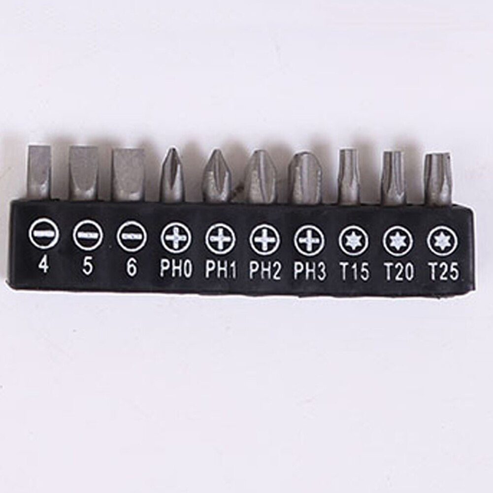 Black Electric Screwdriver Bits Multi-Functional Versatile Screwdrivers Set T15, T20, T25 , PH0, PH1, PH2, PH3